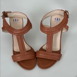 Dee Keller Made in Italy T-Strap Leather High Heeled Sandal